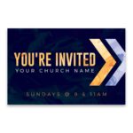 Invited Gold Purple Chevron