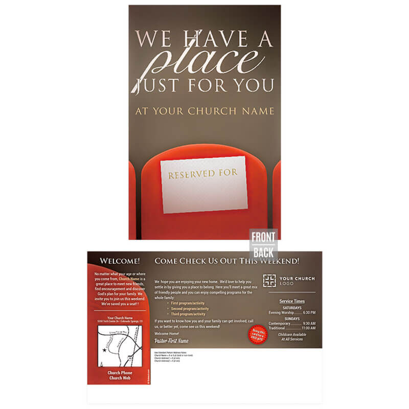 Church Postcard New Mover - We have a place